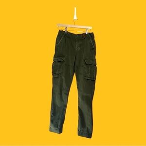 Superset Army Khaki Green Cargo Pants 29 x 32 Tapered Legs Deep Pockets